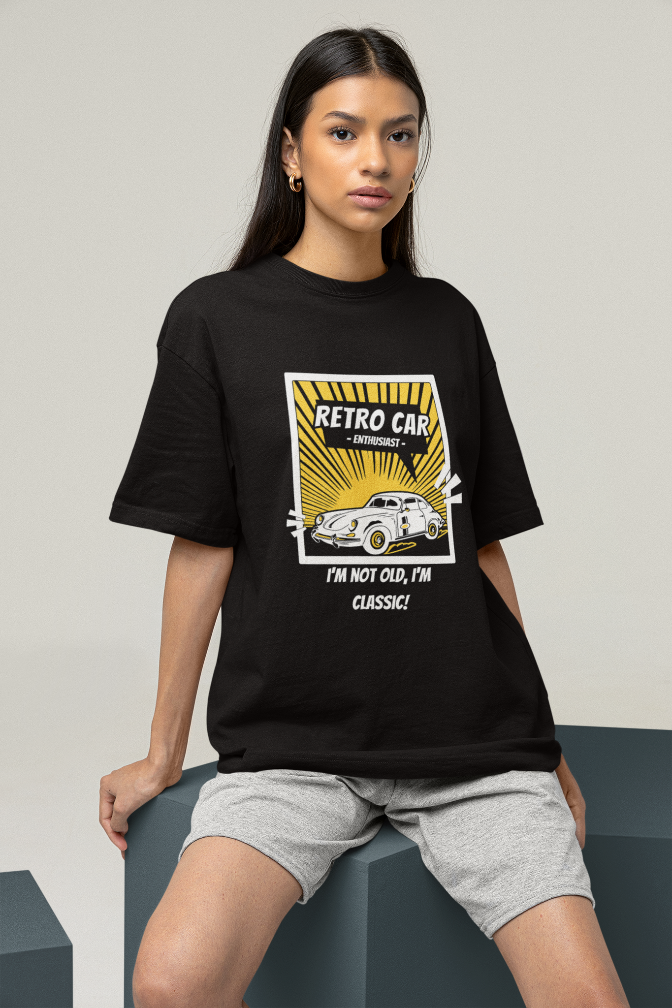 Ambassador Retro Car Oversized T-shirt