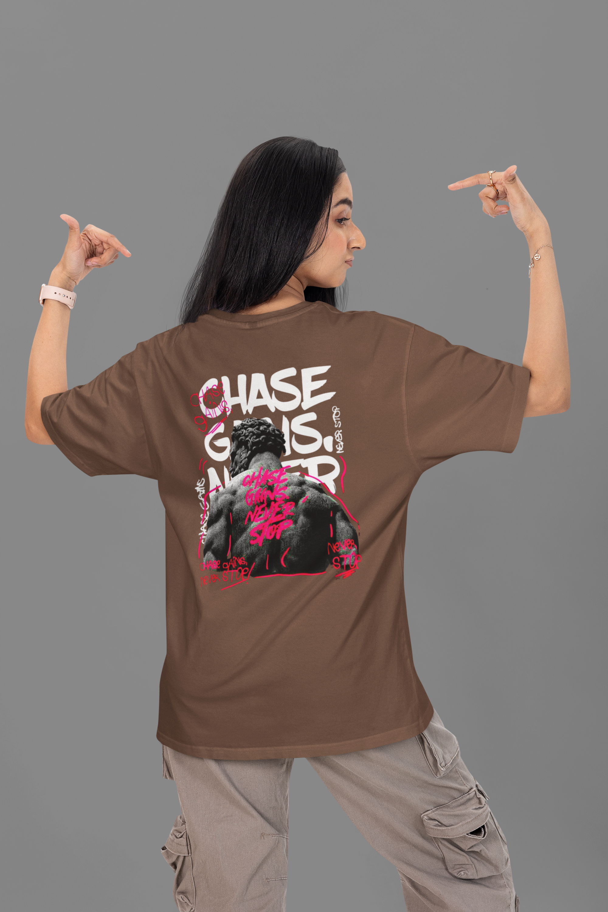 Chase Gains Never Stop OS T-shirt