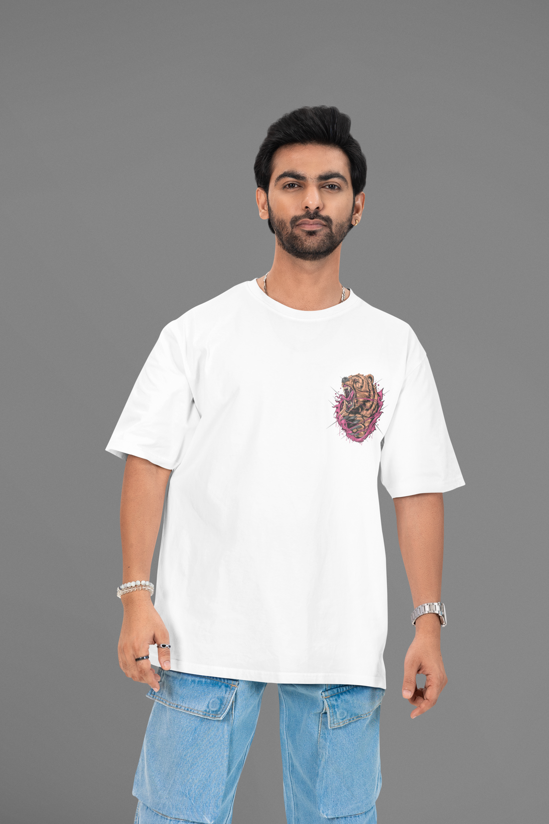 Fearless Bear Oversized T shirt