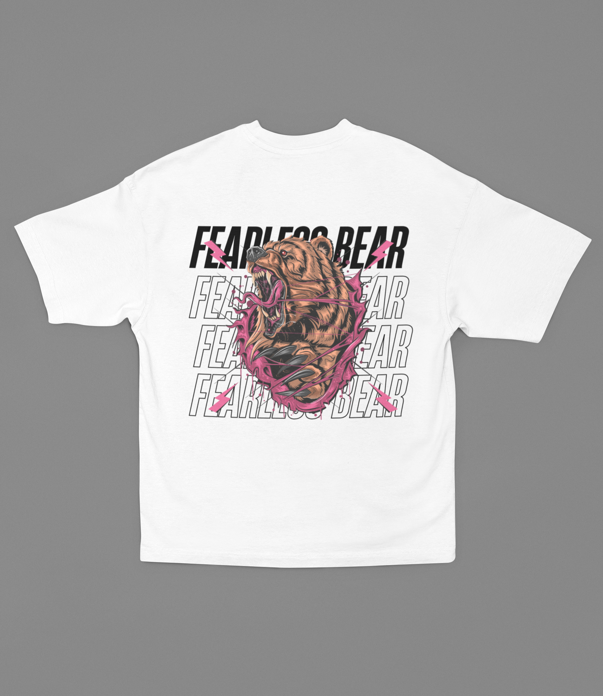 Fearless Bear Oversized T shirt