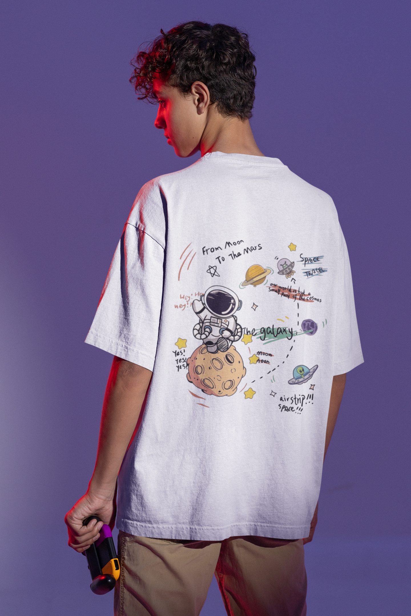 Galaxy Drip Air Strip Oversized T-shirt