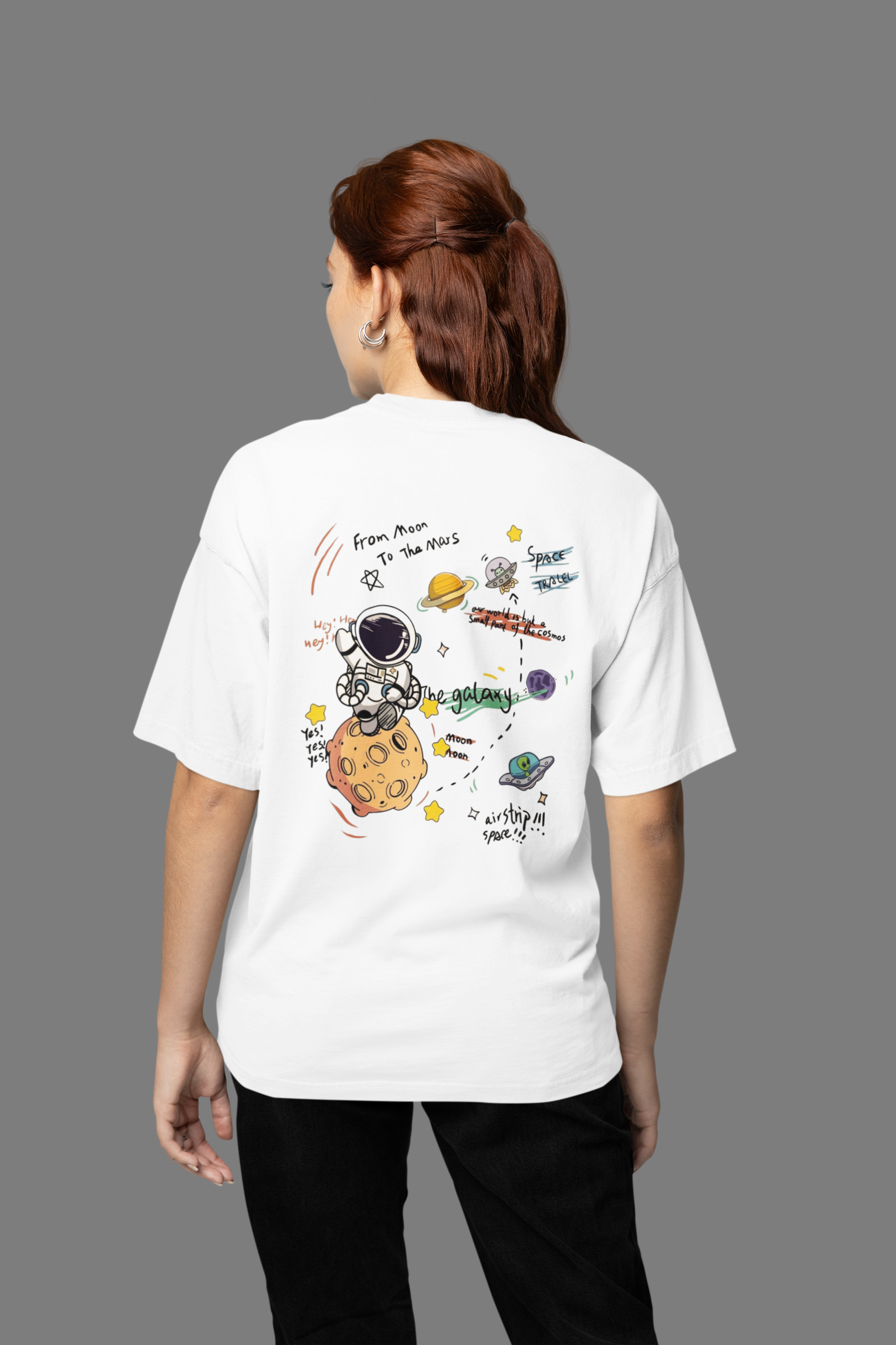 Galaxy Drip Air Strip Oversized T-shirt