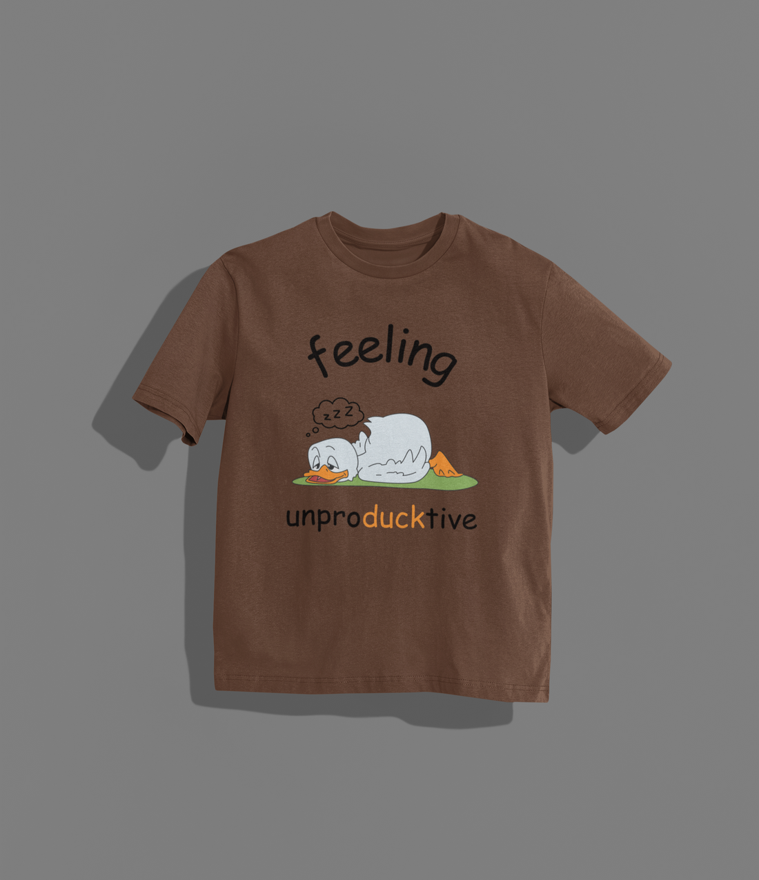 UnproDUCKtive Brown Oversized T-shirt