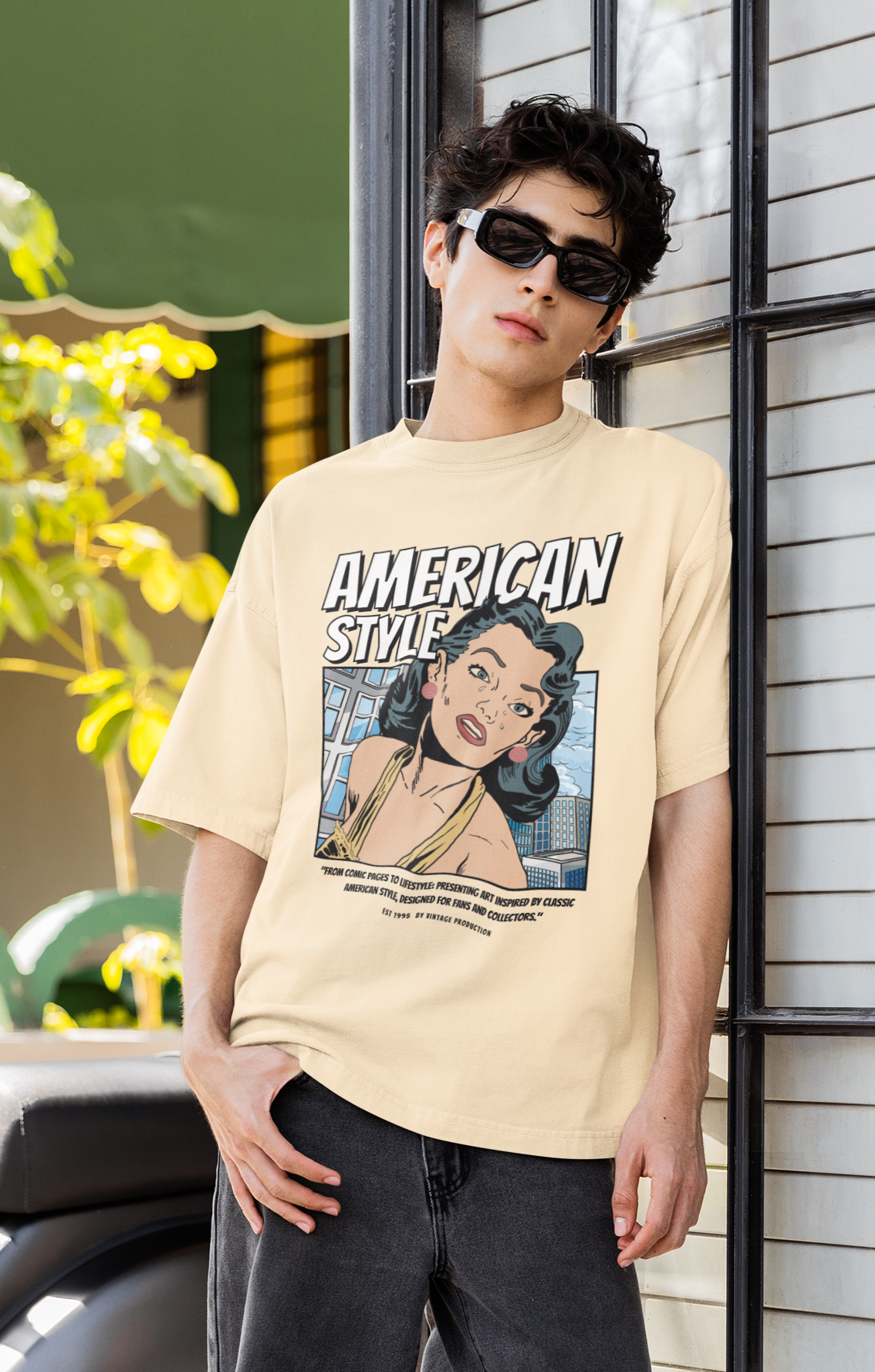 Vintage American Comic Oversized T-shirt